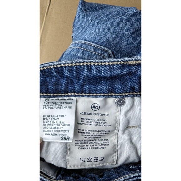 AG Adriano Goldschmied Isabelle High Rise Straight Crop Jeans Size 25R - Picture 6 of 9